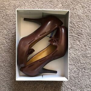 Nine West Brown Leather Heels